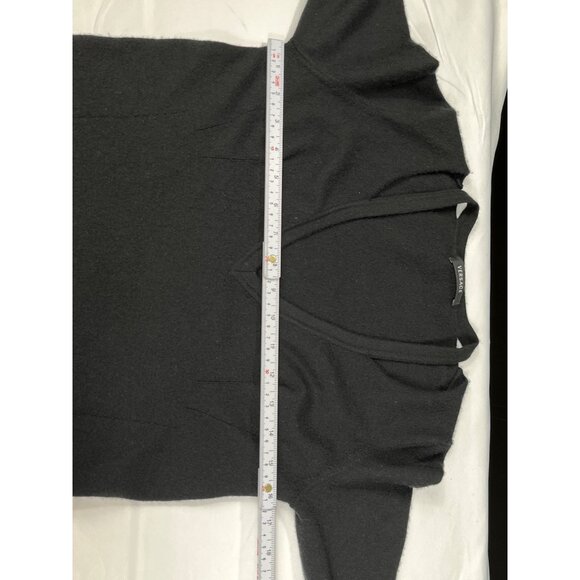 Versace Womens Black V Neck Long Sleeve Sweater Size 42 SKU 7360 - Picture 5 of 13